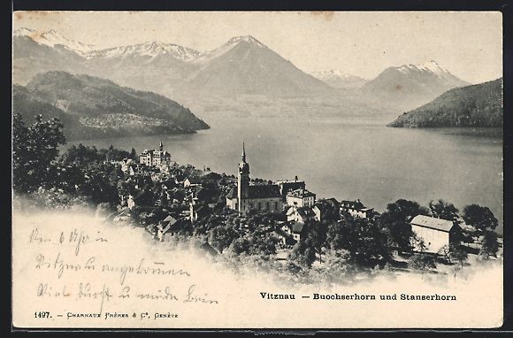 Cartoline postali: Vitznau, Buochserhorn u. Stanserhorn mit – Usato da Berlin venduto da bartko-reher