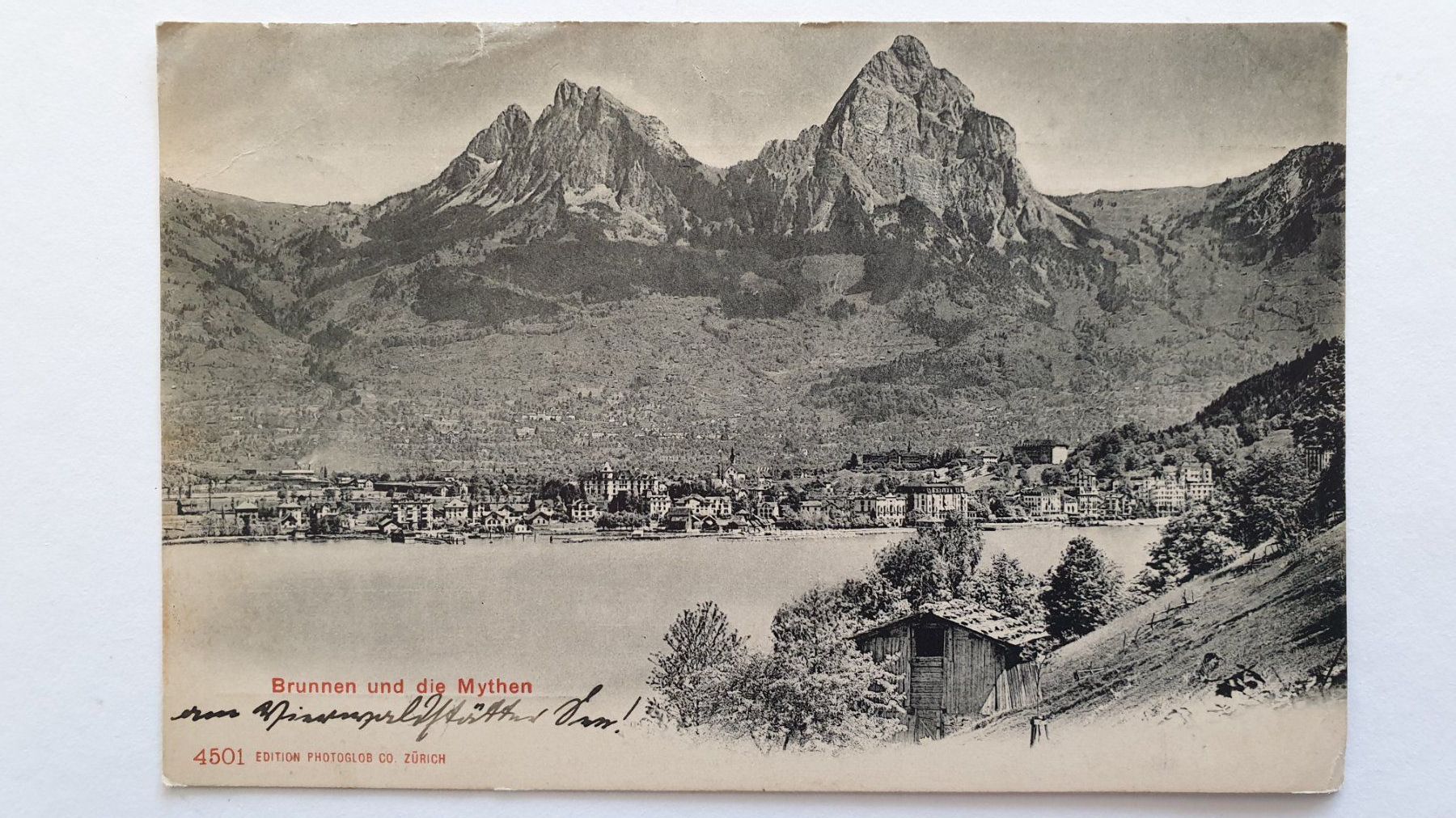 Cartoline postali: Brunnen und die Mythen. – Usato da Goldach venduto da armando_r