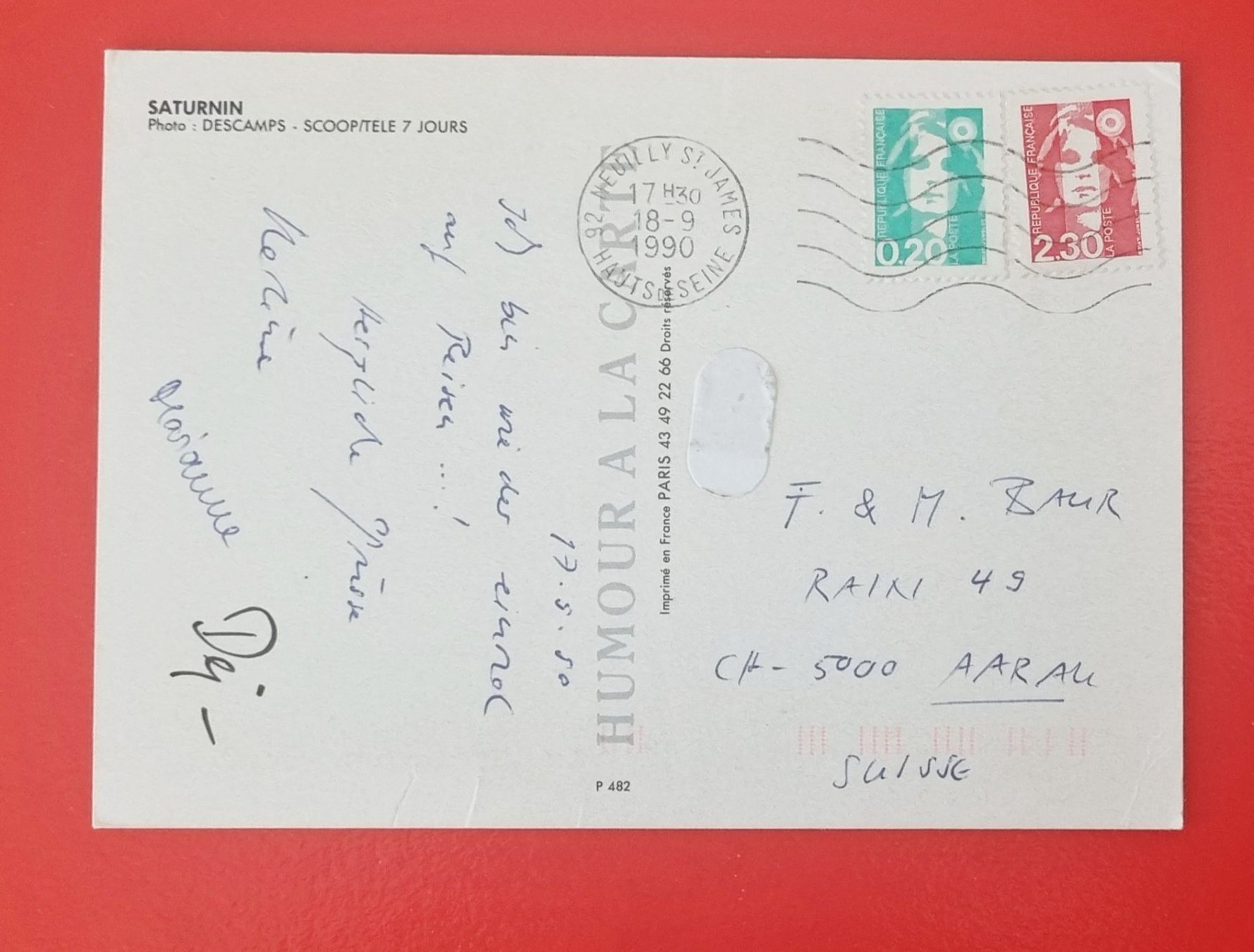 Cartoline postali: Ente mit Koffer - 1990 – Usato da Rothrist venduto da RROENK 1