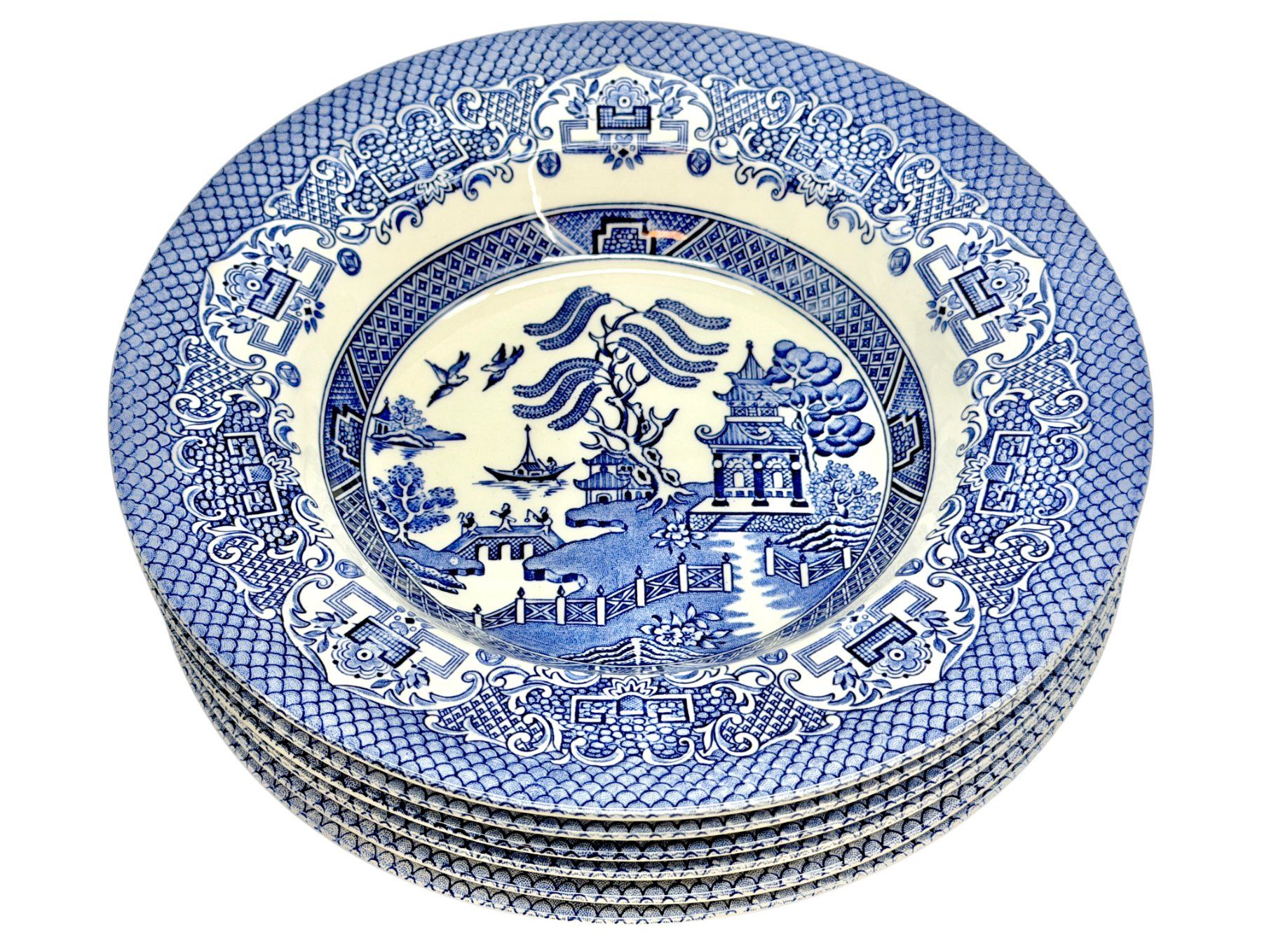Set di piatti: 6 assiettes soupe English Ironstone Tableware LTD. EIT bleu – Usato da Morges venduto da 1tiquaire 5