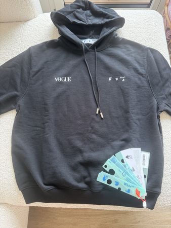 Off-White Vogue Hoodie exklusiv, Schwarz, Grösse L,