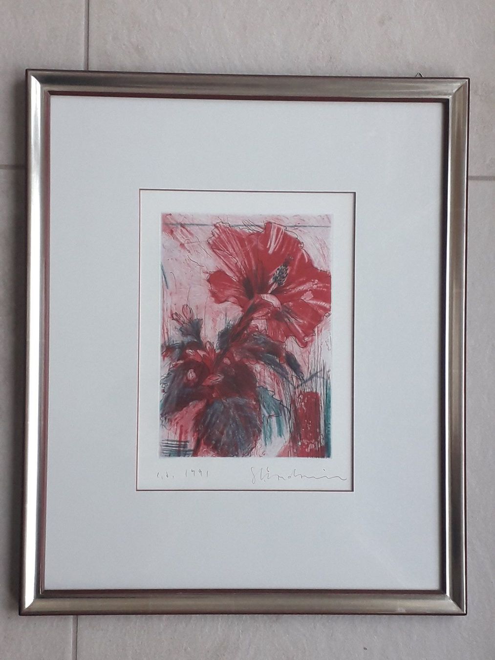 Gemälde: Stephan Condamin - Mohn 1991 - CH-Kunst – Gebraucht aus Caslano von Welaberg