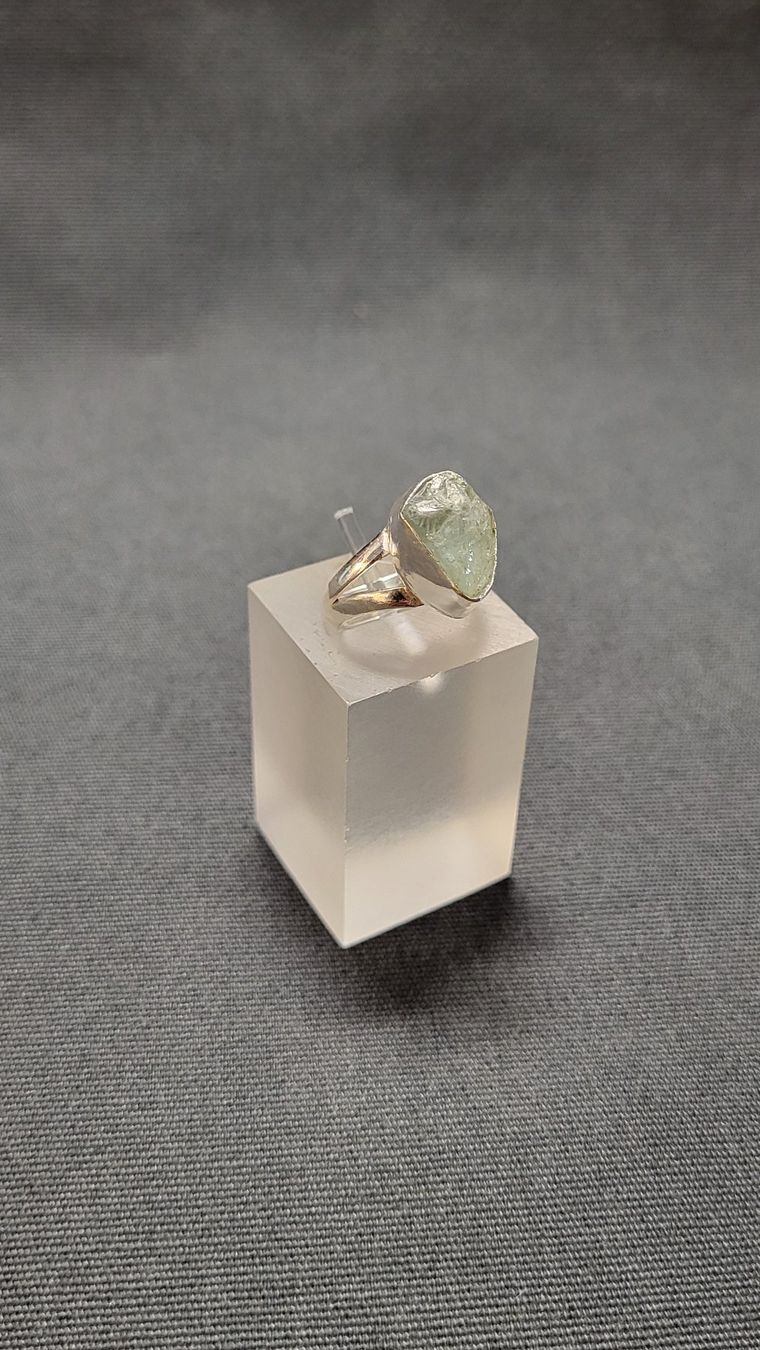 Anelli: Silber-Ring mit ungeschliffenem Stein – Usato da Basel venduto da spinne02 6
