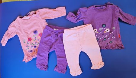 2 Set aus Langarmshirt und Hose Gr.62