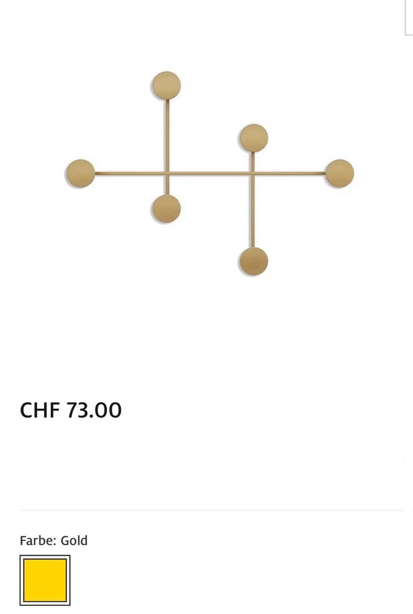 Guardaroba: Wandgardarobe Stange Gold – Nuovo (secondo la descrizione) da Winterthur venduto da f_l_mons_ 1