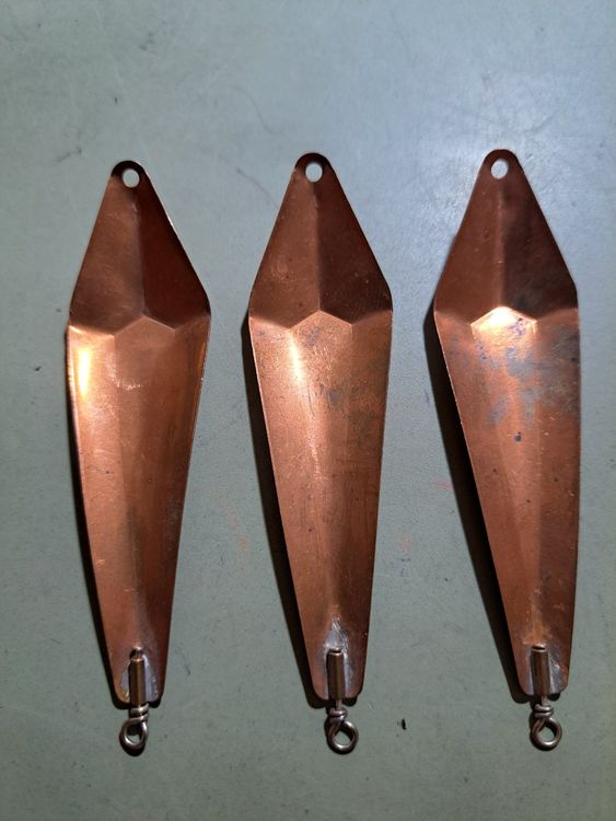 Lot De 3 Cuillères à Traîne Vintage Palco Kach-More Diamond - Pêche En Mer - Années 60 - Neuves Sous Emballage