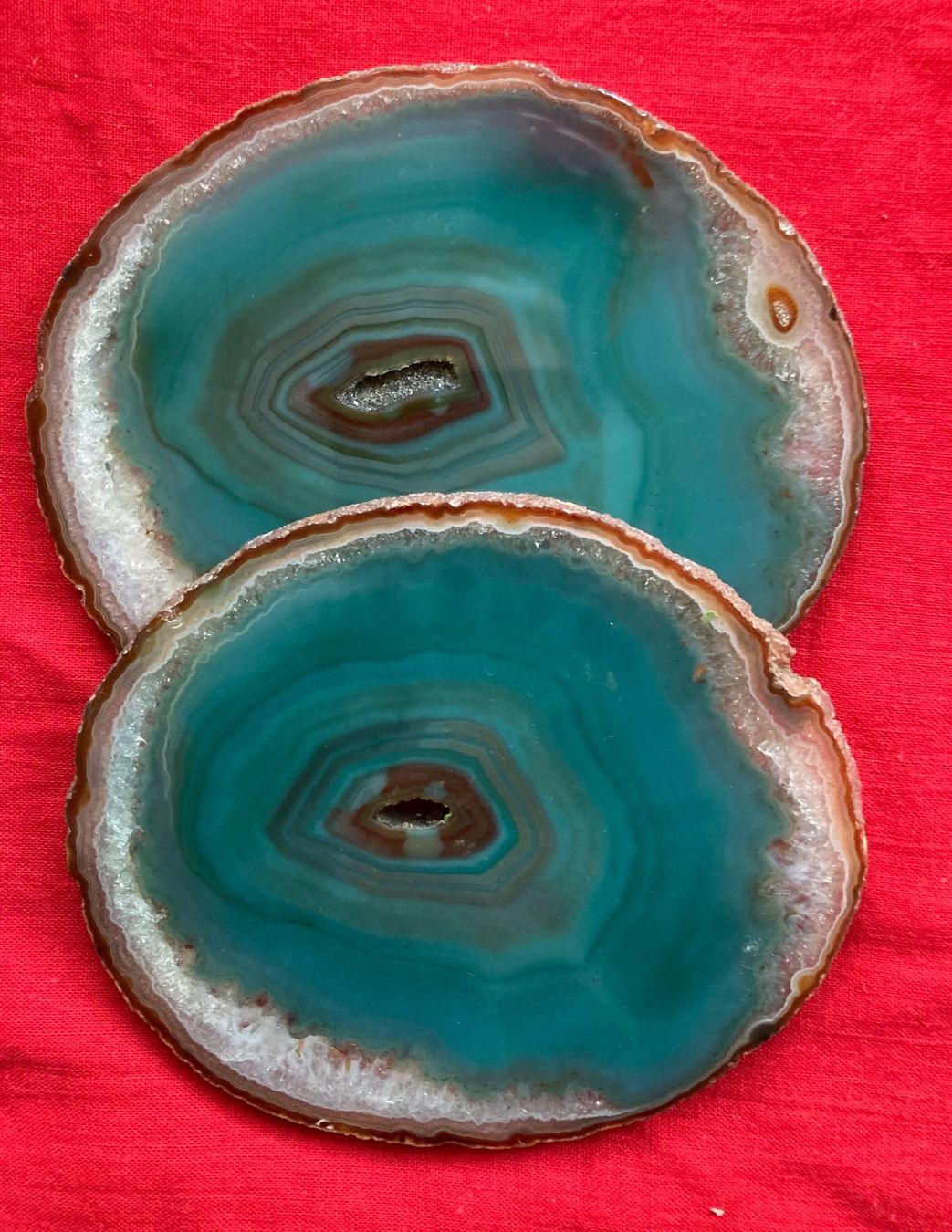 Minerali & Pietre curative: Achat Scheiben, leuchtend Blau, wunderschön! – Nuovo (secondo la descrizione) da Zürich venduto da Gustavo_Bianco 2