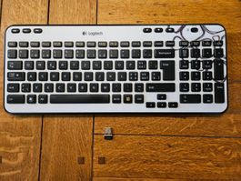Logitech K360 Wireless Tastatur mit Unifying Dongle