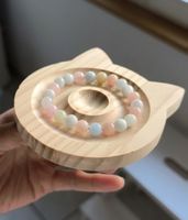 Bracelet en béryl multicolore (morganite et aigue-marine) 