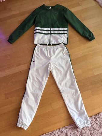 Lacoste Sport Trainingsanzug grün weiss Grösse S neu