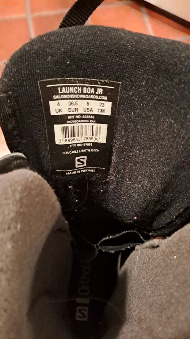 Salomon Scarpe per ragazzi: Salomon Snowboard Schuhe Gr.36.5 – Usato da Oberrieden venduto da Raja011 6