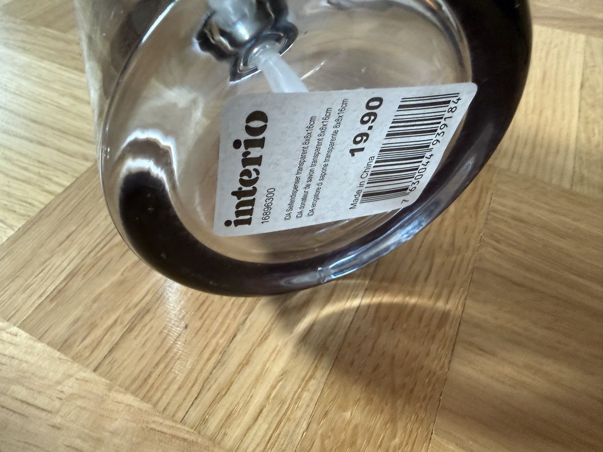 Portasapone: 2x Seifenspender Glas und Metall dunkelgrau – Nuovo (secondo la descrizione) da Zürich venduto da rapido06 1