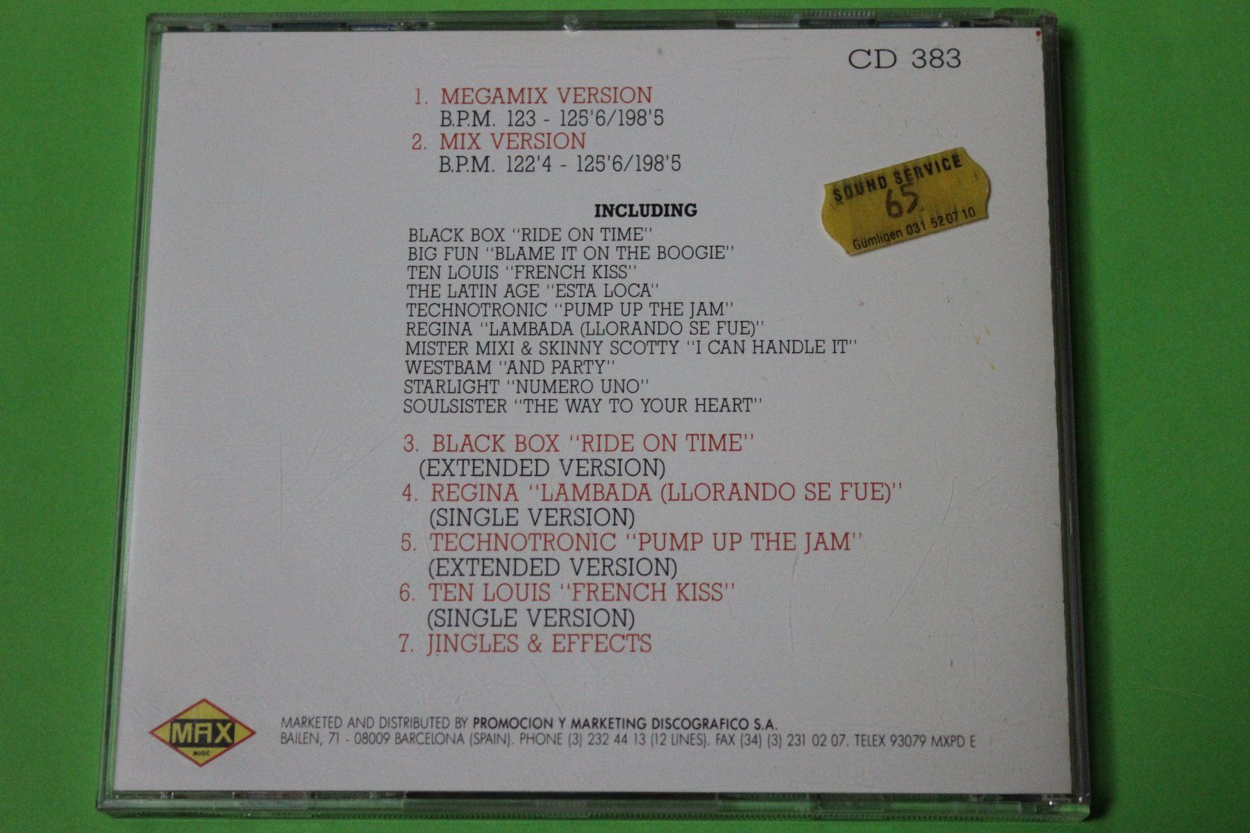 CD: MAX MIX 9 mit EURO DISCO CD – Usato da Tübach venduto da JamesStone 2