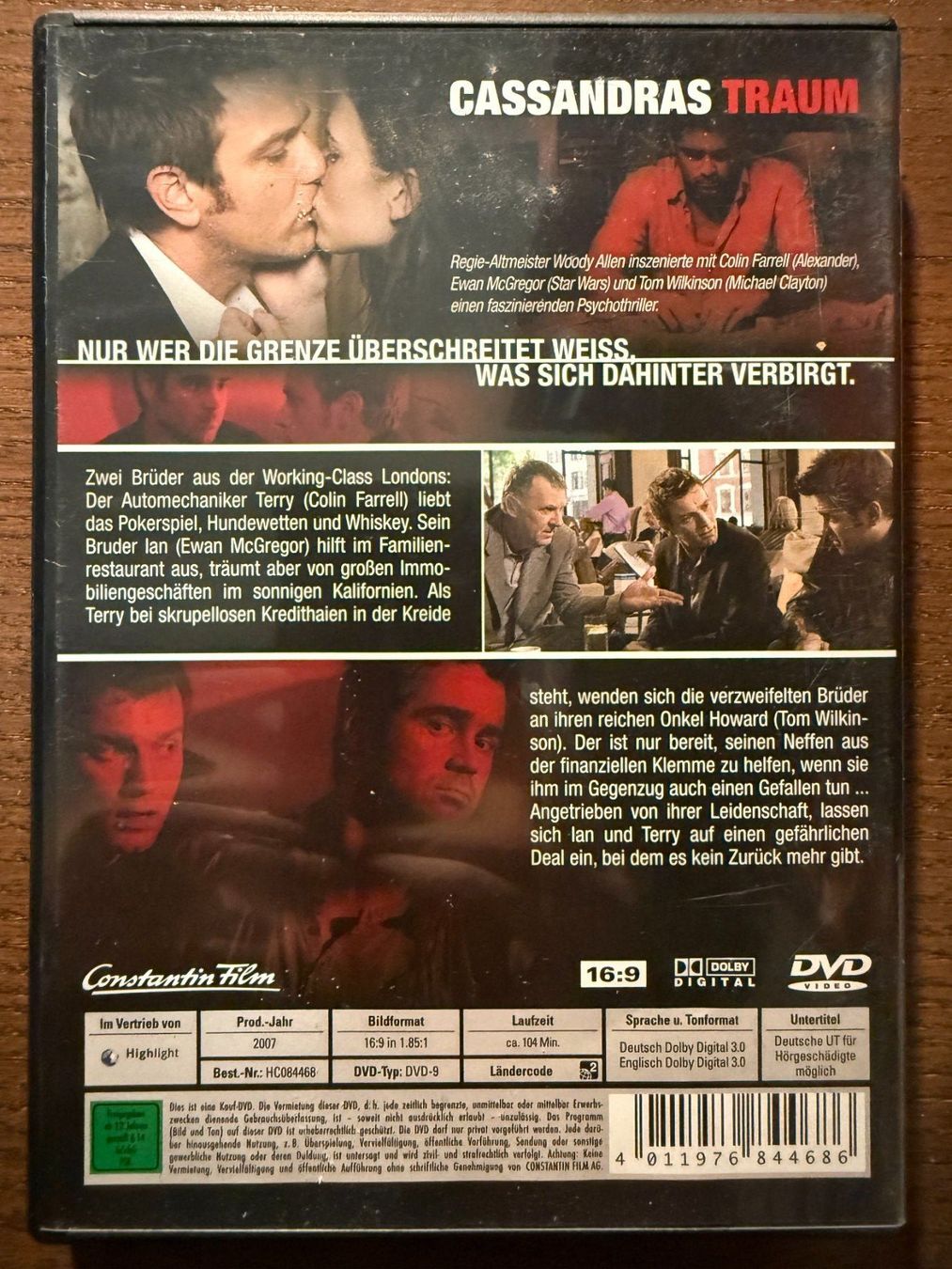 Tutti i DVDs: Cassandras Traum – Usato da Zürich venduto da FilmFreunde 1