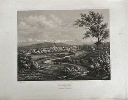 Oberglatt Aquatinta  Neujahrsblatt 1856
