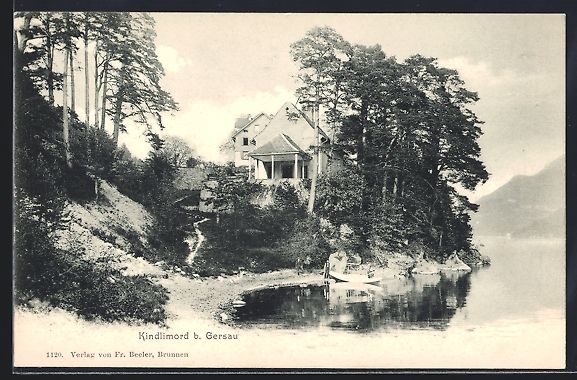 Cartes postales: AK Gersau, Kindlimord am Seeufer – D'occasion à Berlin par bartko-reher