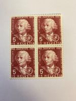 4 TIMBRES DE 5CT - SUISSE - HELVETIA - 1957
