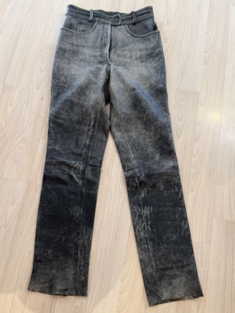 Lederhose Vintage Style Grösse 42 Echt Leder Damen Hose
