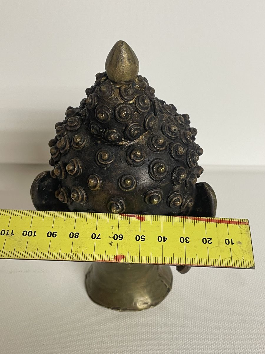 Statuette: Buddha Kopf Messing  oder Bronze antik asiatisch guter Zusta – Usato da Dulliken venduto da Emys_1 4