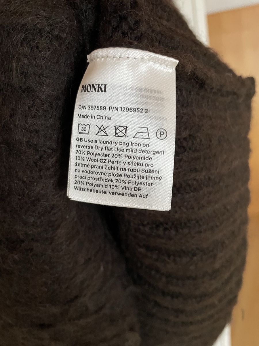 Monki Maglioni & Felpe: Monki Oversize Pullover ungetragen, Dunkelbraun, Grösse S – Nuovo e nell'imballaggio originale da Malix venduto da fred_59 3
