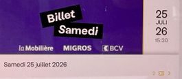 2 Paléo Tickets Samedi 25.7.26