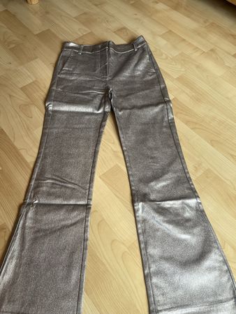 Hose MNG metallic silber Grösse 34 