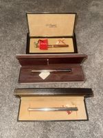 3× S.T. Dupont Classique Füller, 18K, Silber 925, unbenutzt