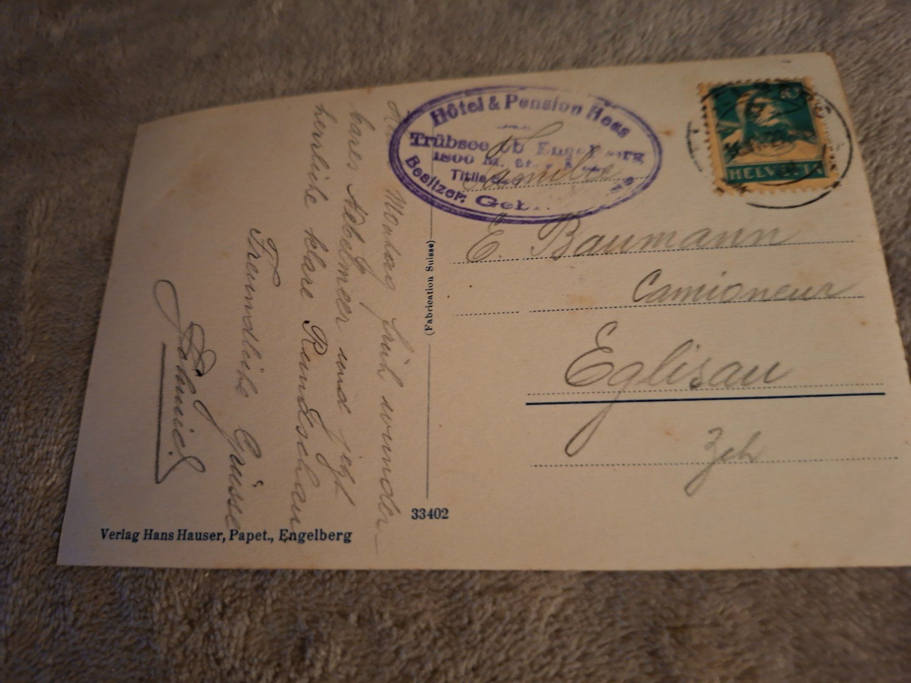 Cartoline postali: Ansichtskarte Trübsee Engelberg Schweiz gebraucht – Usato da Otelfingen venduto da silver-moon 1
