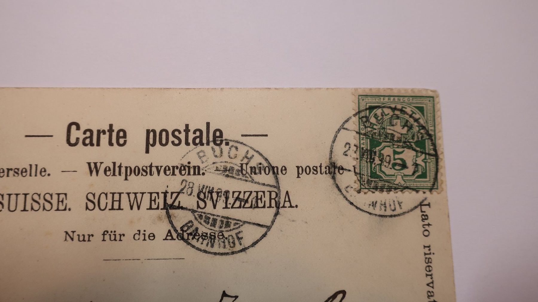 Cartoline postali: Schloss Werlenberg Buchs und Umgebung 1899 – Usato da Cormoret venduto da Pascalll2001 5