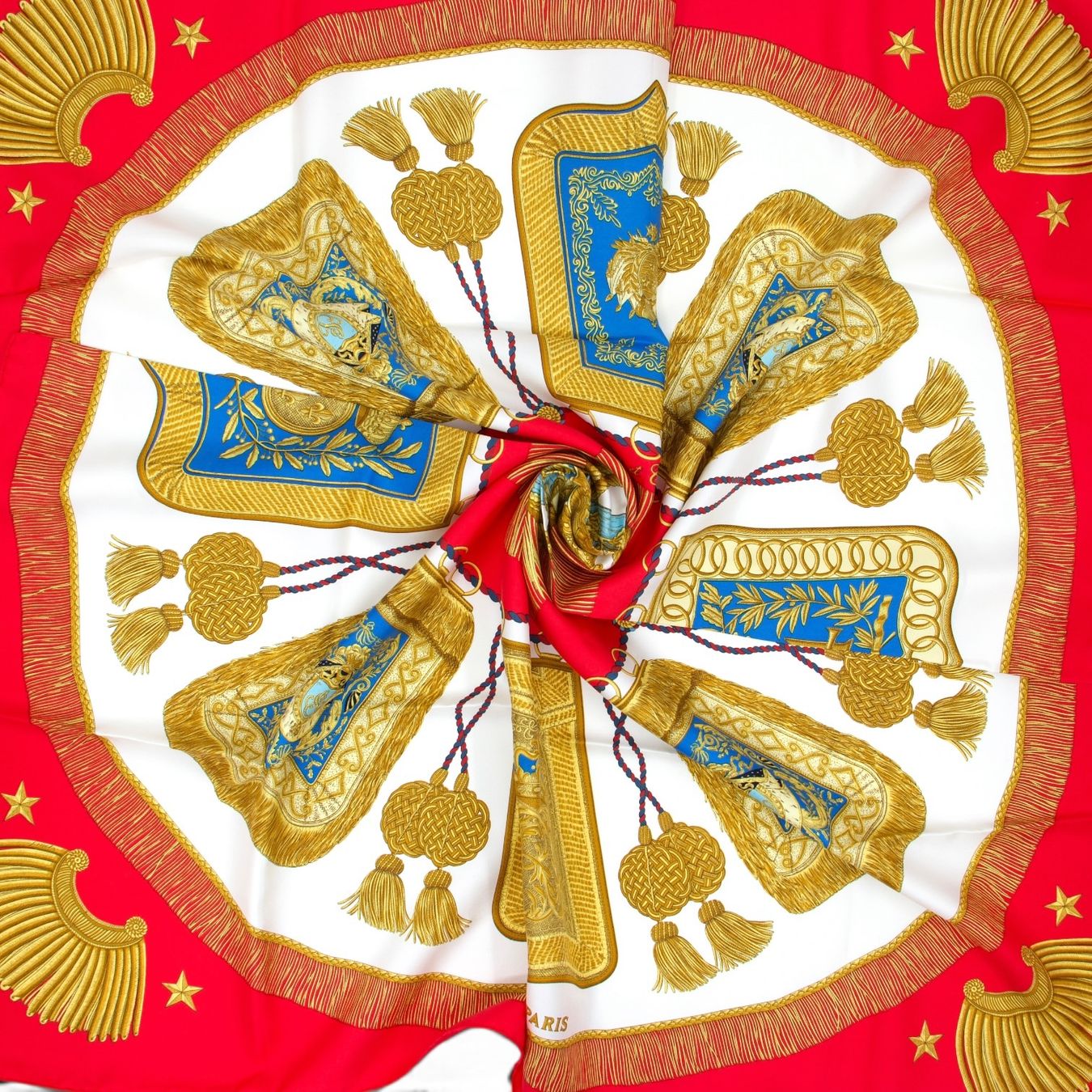 Hermès Foulard & Sciarpe: Hermès Carré "Poste et Cavalerie" rot – Usato da Binningen venduto da Designerlabels 5