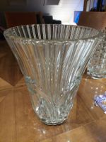 Grosse Pressglas Vase/Bodenvase im Art Deco Sil, 60er/70er