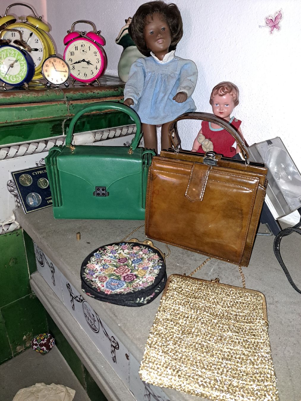 Borse: antike Handtasche aus braunem Leder, – Usato da Kölliken venduto da Upcycling-by-Mc-TAM 2