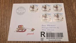 2012 FDC Vollstempel R-Brief Janosch aus Markenheft