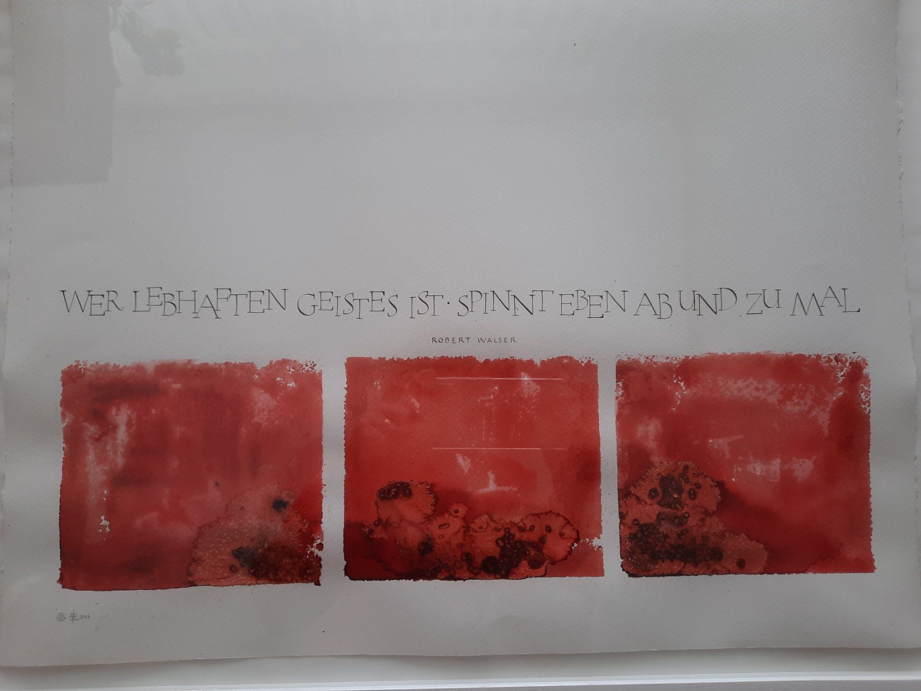 Foto & Immagini: Robert Walser: Gedicht und Bild, gerahmt – Nuovo (secondo la descrizione) da Niederteufen venduto da Buecherwurm_70 1