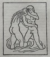 Aristide Maillol (1861-1941), Badende, Akt, Holzschnitt