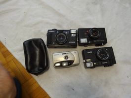 3 MINOLTA-1KONICA ANTIK FILM KAMERAS SCHÖN LÄÜFT