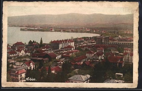 Cartoline postali: AK Arbon, Ortsansicht aus der Vogelschau – Usato da Berlin venduto da bartko-reher