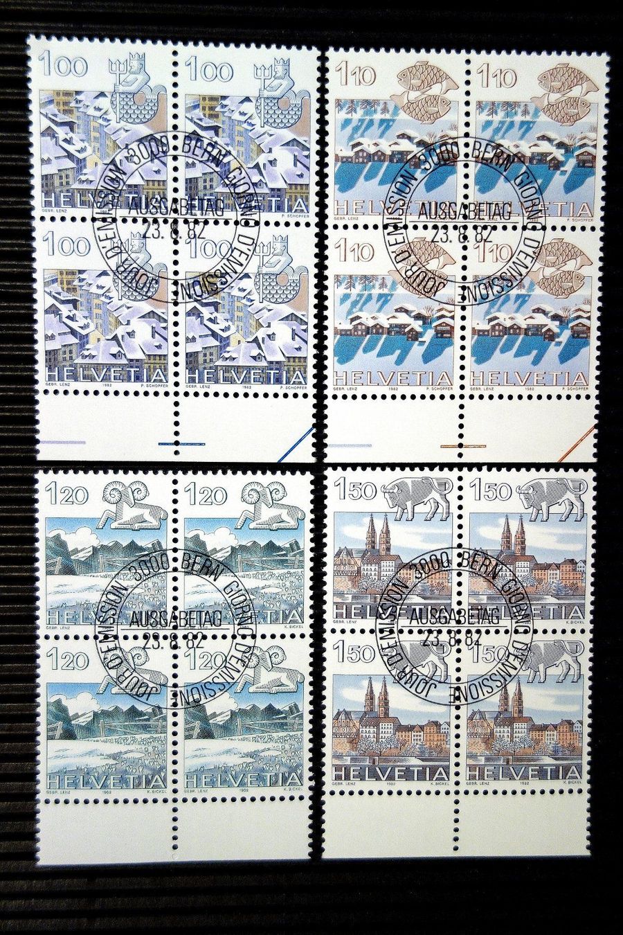 Tutti i francobolli: 1982/86 Tierkreiszeichen, Landschaften – Nuovo (secondo la descrizione) da Mettmenstetten venduto da Sutasso