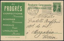 1912 - Postkarte - Privatzudruck - La Chaux de Fonds NE