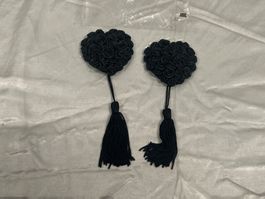 Nippelquasten Cover Pasties Herzförmig mit Rosen Neu