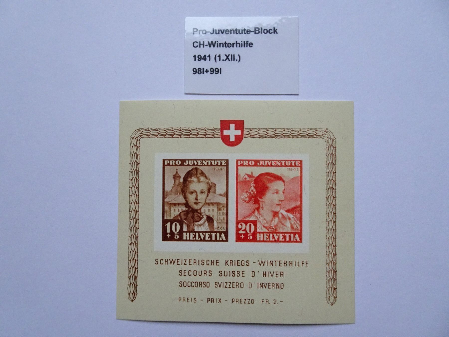 Alle Briefmarken: PJ 1941** – Neu (gemäss Beschreibung) aus Aadorf von Chnorli-Furz