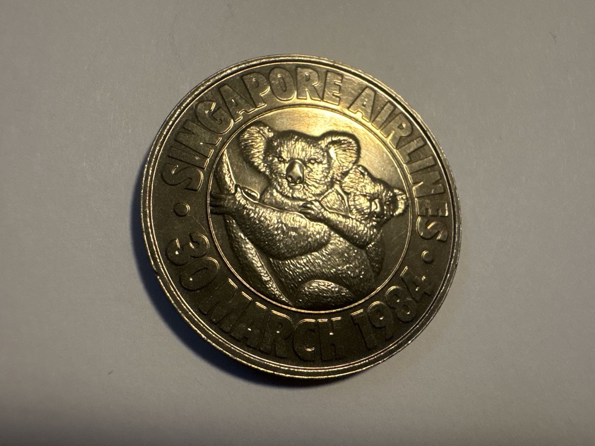 Tutti le monete: Pièce commémorative Singapore Airlines Koala 1984 – Usato da Neuchâtel venduto da Market_Dematos
