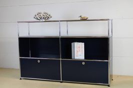 USM Sidebaord in Stahlblau, neuwertig