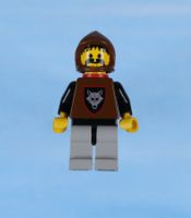 LEGO Minifigur Wolfpack - Moustache, Black Arms and Light Gr