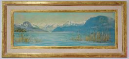 Ölgemälde Vierwaldstättersee - Walter Küng 1972