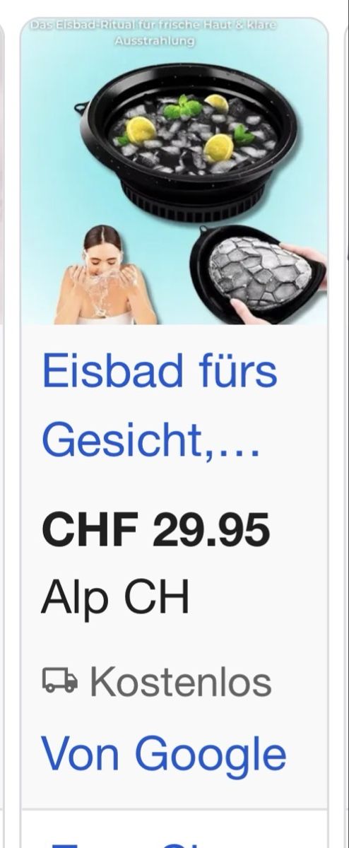 Protezione per viso e udito: Neues Eisbecken fürs Gesicht - Gesicht Eisbad – Nuovo e nell'imballaggio originale da Zürich venduto da joyfulgrace