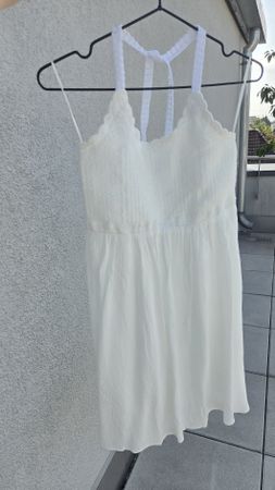 Weisses Halterneck Kleid -  Grösse S