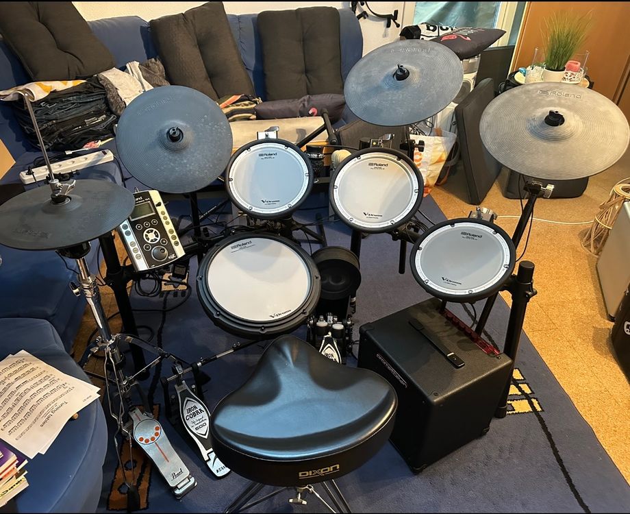 Roland Electric Drums mit Cobra double bass drum + verstär Kaufen auf