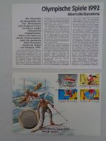 Münzbrief - Olymp-Spiele Albertville1992