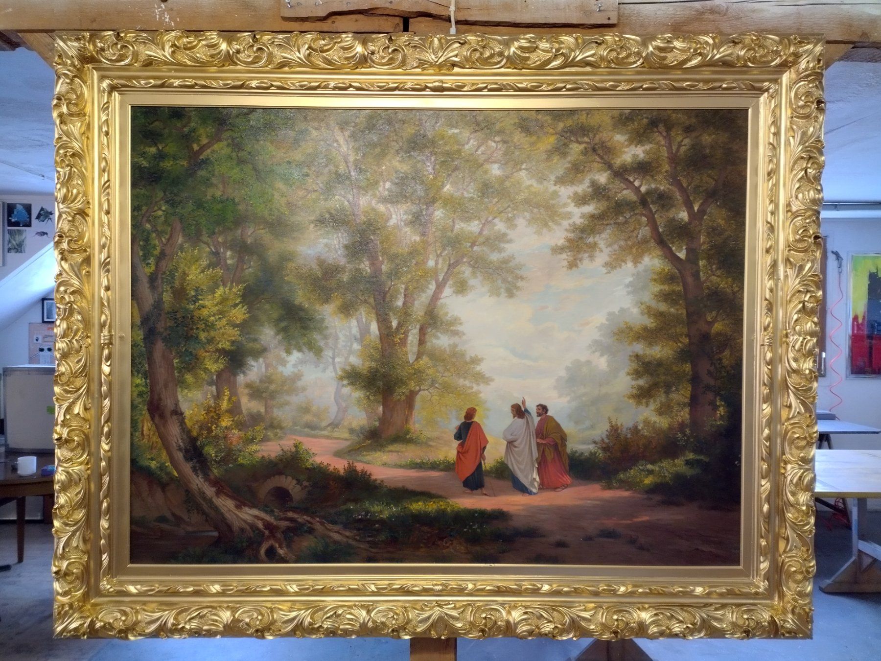 Gemälde: Ölgemälde "Der Gang nach Emmaus" – Gebraucht aus Rheineck von Polcadot 1